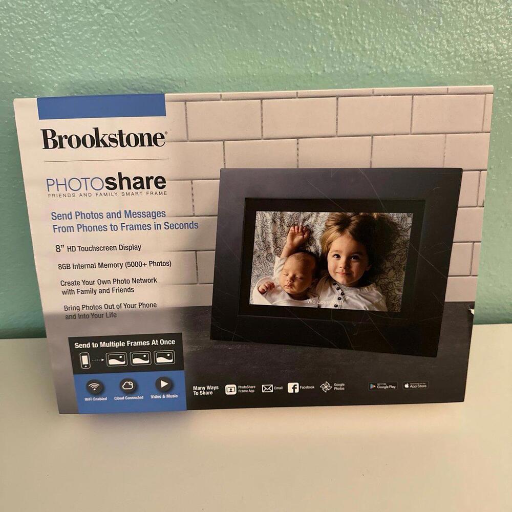 BrookStone 8” HD Digital Photo Share Frame